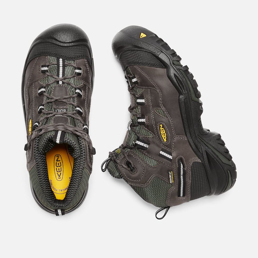 Botte de Travail Keen Homme Noir Marron | Braddock Waterproof Mid (Steel Toe) | MUNTQ-4397